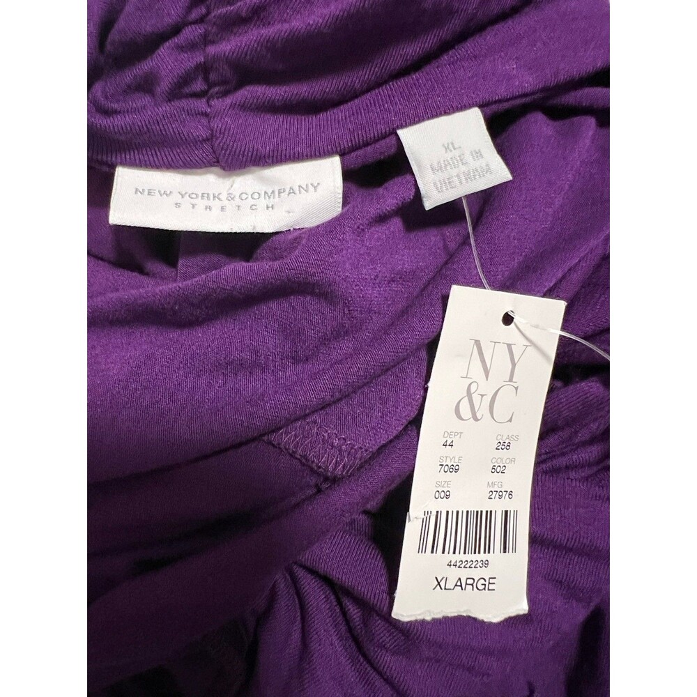 New York & Company Sweater Women's XL Long Sleeve Round Neck Purple Casual - Picture 8 of 10